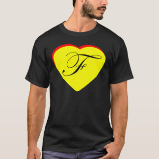 Heart Yellow Red F Wedding Invitation The MUSEUM Z T-Shirt