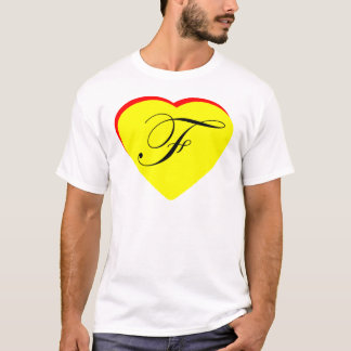 Heart Yellow Red F Wedding Invitation The MUSEUM Z T-Shirt