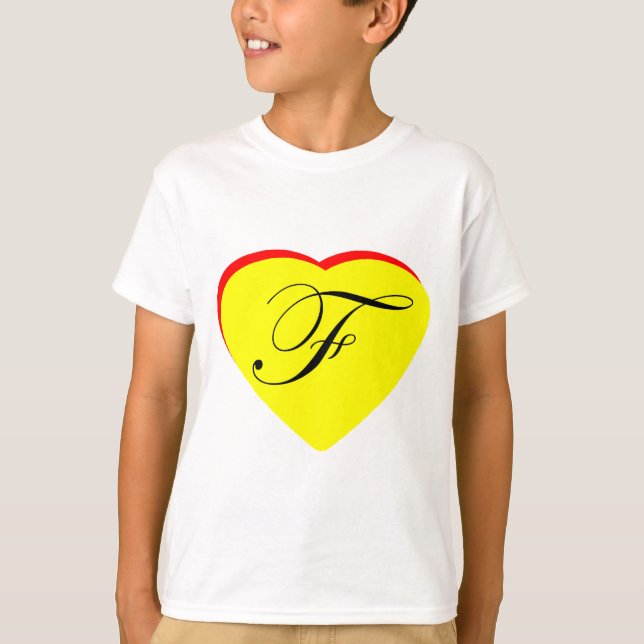 Heart Yellow Red F Wedding Invitation The MUSEUM Z T-Shirt (Front)