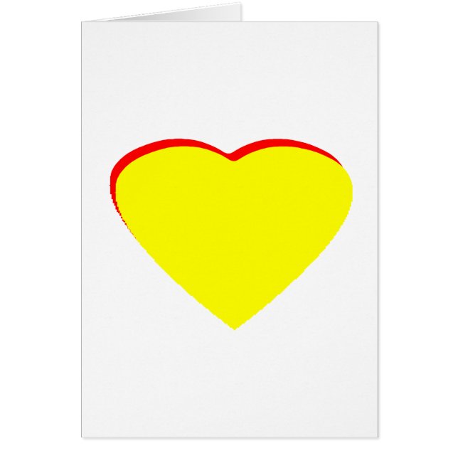 Heart Yellow Red Wedding Invitation The MUSEUM Zaz (Front)