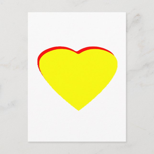 Heart Yellow Red Wedding Invitation The MUSEUM Zaz (Front)