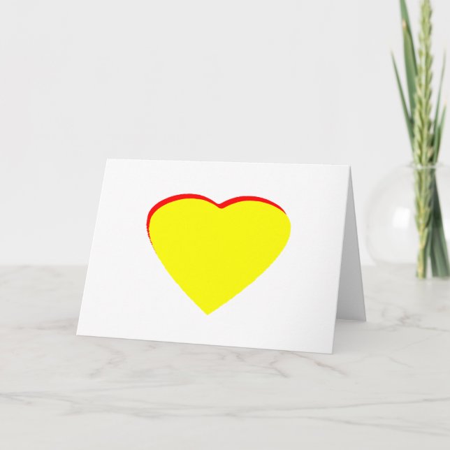 Heart Yellow Red Wedding Invitation The MUSEUM Zaz (Front)