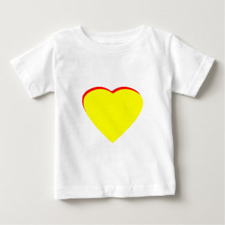 Heart Yellow Red Wedding Invitation The MUSEUM Zaz Baby T-Shirt