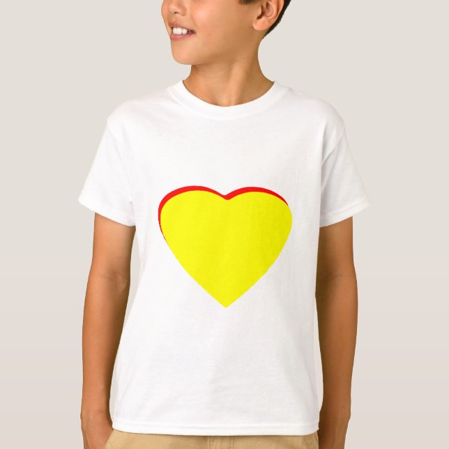Heart Yellow Red Wedding Invitation The MUSEUM Zaz T-Shirt (Front)