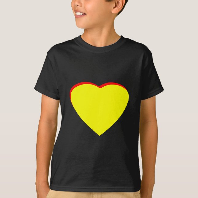 Heart Yellow Red Wedding Invitation The MUSEUM Zaz T-Shirt (Front)