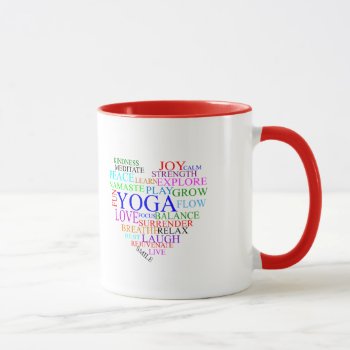 Heart Yoga Mug - Unique Yoga Gifts by OmAndMore at Zazzle