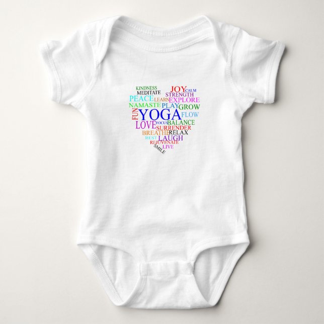 Heart Yoga Shirt - Baby Yoga Clothes (Front)