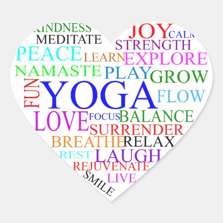 Heart Yoga Sticker Zazzle