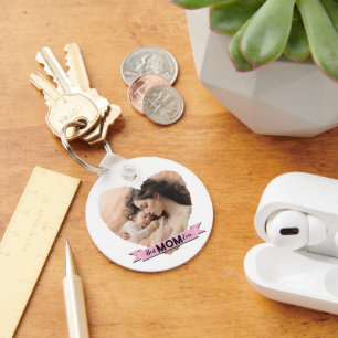 Heart You, Best Mom Ever Ribbon Keychain