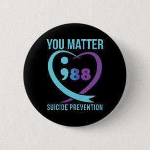 Heart You Problem 988 Suicide Prevention Awareness Button
