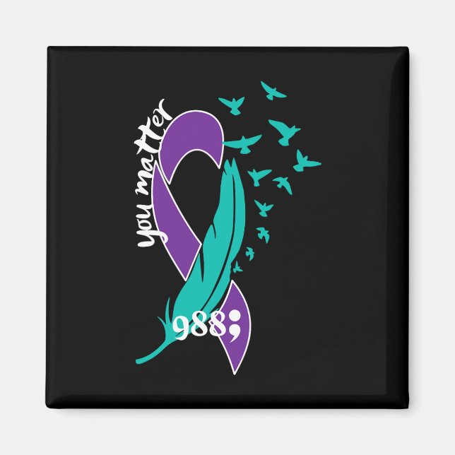 Heart You Problem 988 Suicide Prevention Awareness Magnet (Front)