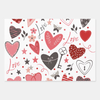 "Heart you" romantic Wrapping Paper Sheets
