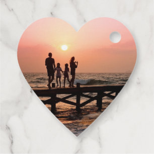 Heart Your Name Photo Script Custom Gift Tags
