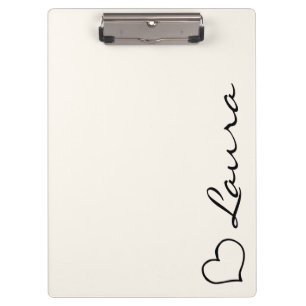 Heart Your Name Script Custom Gift Clipboard