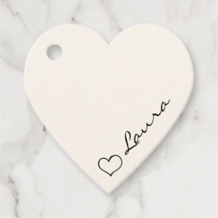 Heart Your Name Script Custom Gift Tags
