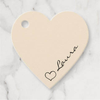 Heart Your Name Script Custom Gift Tags