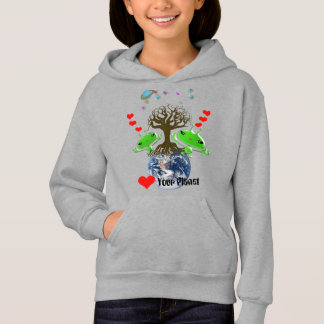 Heart Your Planet! Alien Gel Babies Sign Hoodie