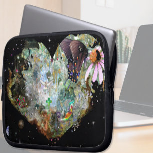 Heart your world 2 laptop sleeve