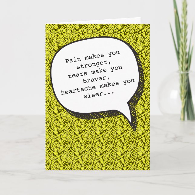 Heartache and Vodka Funny Greeting Card (Front)