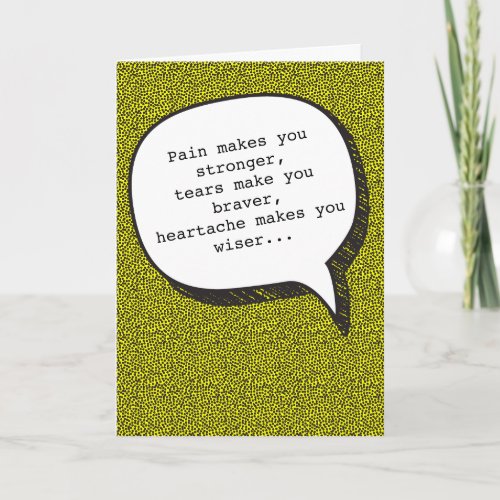 Heartache and Vodka Funny Greeting Card