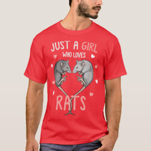 Heartail Just a Girl Who Loves Rats vintage T-Shirt