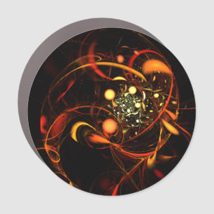 Heartbeat Abstract Art Car Magnet