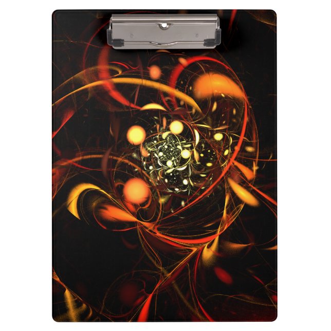 Heartbeat Abstract Art Clipboard (Front)