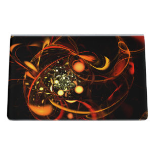 Heartbeat Abstract Art Desk Business Card Holder