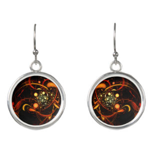 Heartbeat Abstract Art Earrings