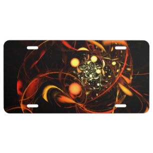 Heartbeat Abstract Art License Plate