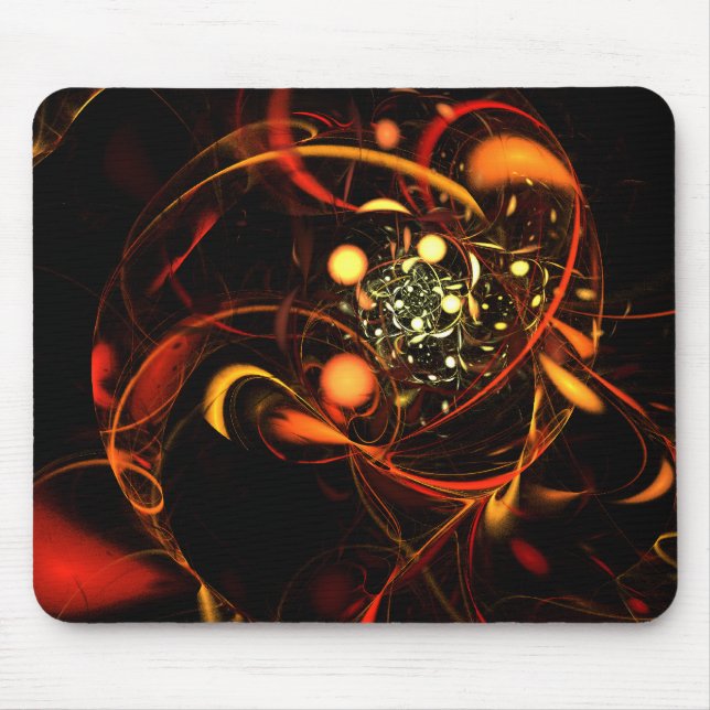 Heartbeat Abstract Art Mousepad (Front)