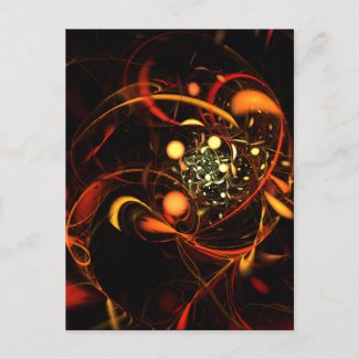 Heartbeat Abstract Art Postcard