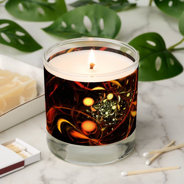 Heartbeat Abstract Art Scented Candle (Lit)