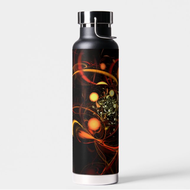 Heartbeat Abstract Art Water Bottle (Left)