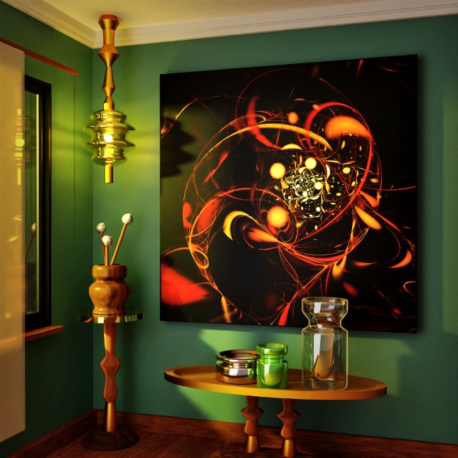 Heartbeat Abstract Art Wrapped Canvas Print (Heartbeat Abstract Art Wrapped Canvas Print)