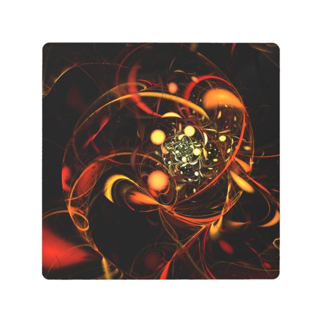 Heartbeat Abstract Metal Wall Art (Front)