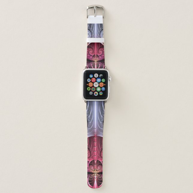 Heartbeat, Abstract Surreal Fantasy Fractal Art Apple Watch Band (Front)
