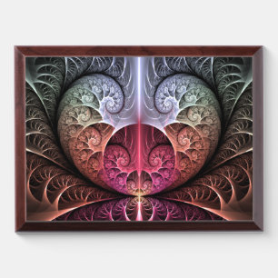 Heartbeat, Abstract Surreal Fantasy Fractal Art Award Plaque