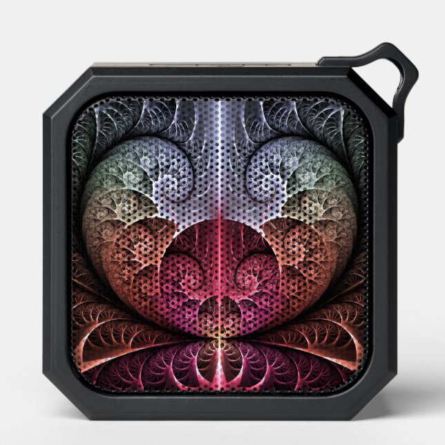Heartbeat, Abstract Surreal Fantasy Fractal Art Bluetooth Speaker (Front)