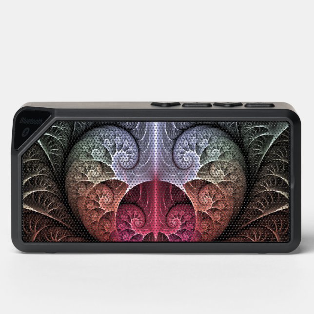 Heartbeat, Abstract Surreal Fantasy Fractal Art Bluetooth Speaker (Front)