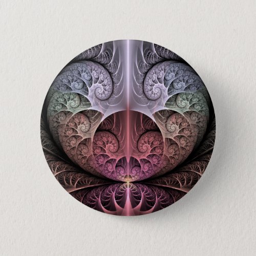 Heartbeat Abstract Surreal Fantasy Fractal Art Button