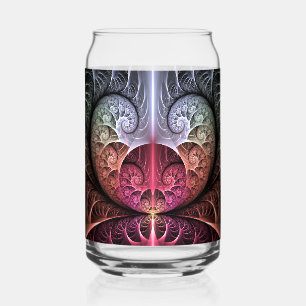 Heartbeat, Abstract Surreal Fantasy Fractal Art Can Glass