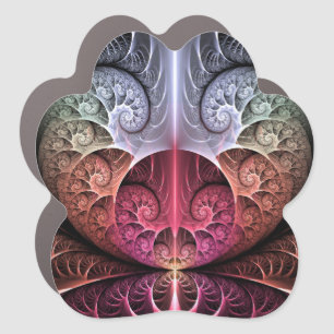 Heartbeat, Abstract Surreal Fantasy Fractal Art Car Magnet