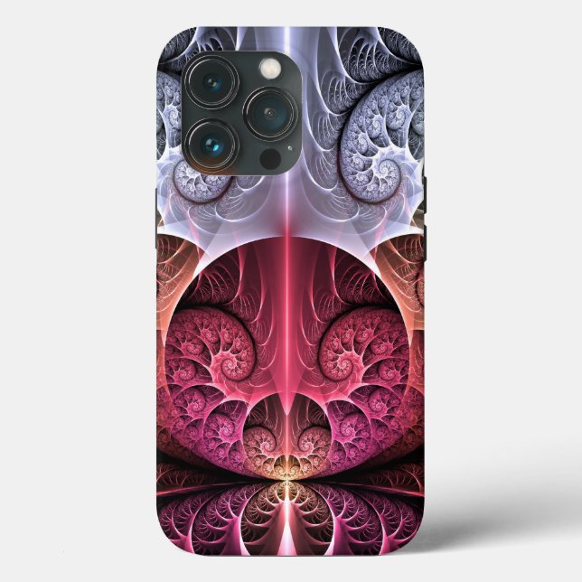 Heartbeat, Abstract Surreal Fantasy Fractal Art Case-Mate iPhone Case (Back)