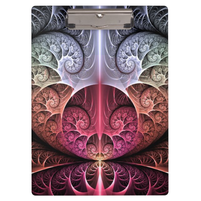Heartbeat, Abstract Surreal Fantasy Fractal Art Clipboard (Front)
