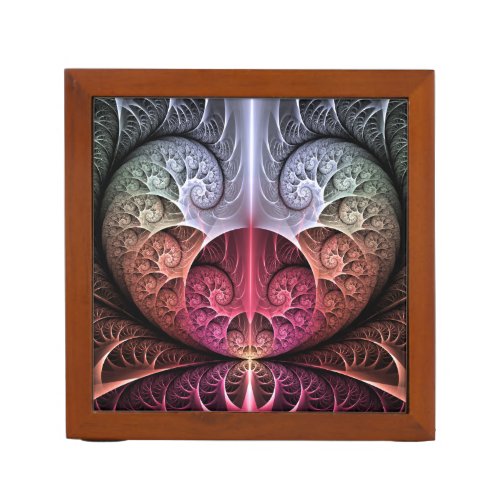 Heartbeat Abstract Surreal Fantasy Fractal Art Desk Organizer