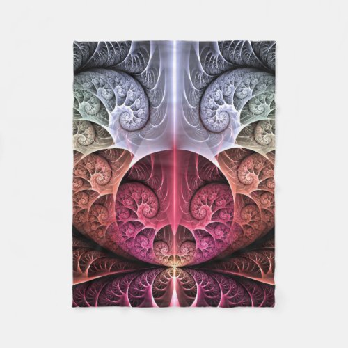 Heartbeat Abstract Surreal Fantasy Fractal Art Fleece Blanket