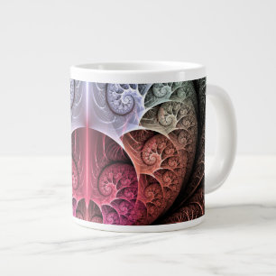 Heartbeat, Abstract Surreal Fantasy Fractal Art Giant Coffee Mug
