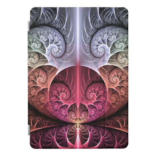 Heartbeat, Abstract Surreal Fantasy Fractal Art iPad Pro Cover (Front)