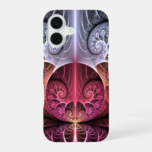 Heartbeat, Abstract Surreal Fantasy Fractal Art iPhone Case (Back)